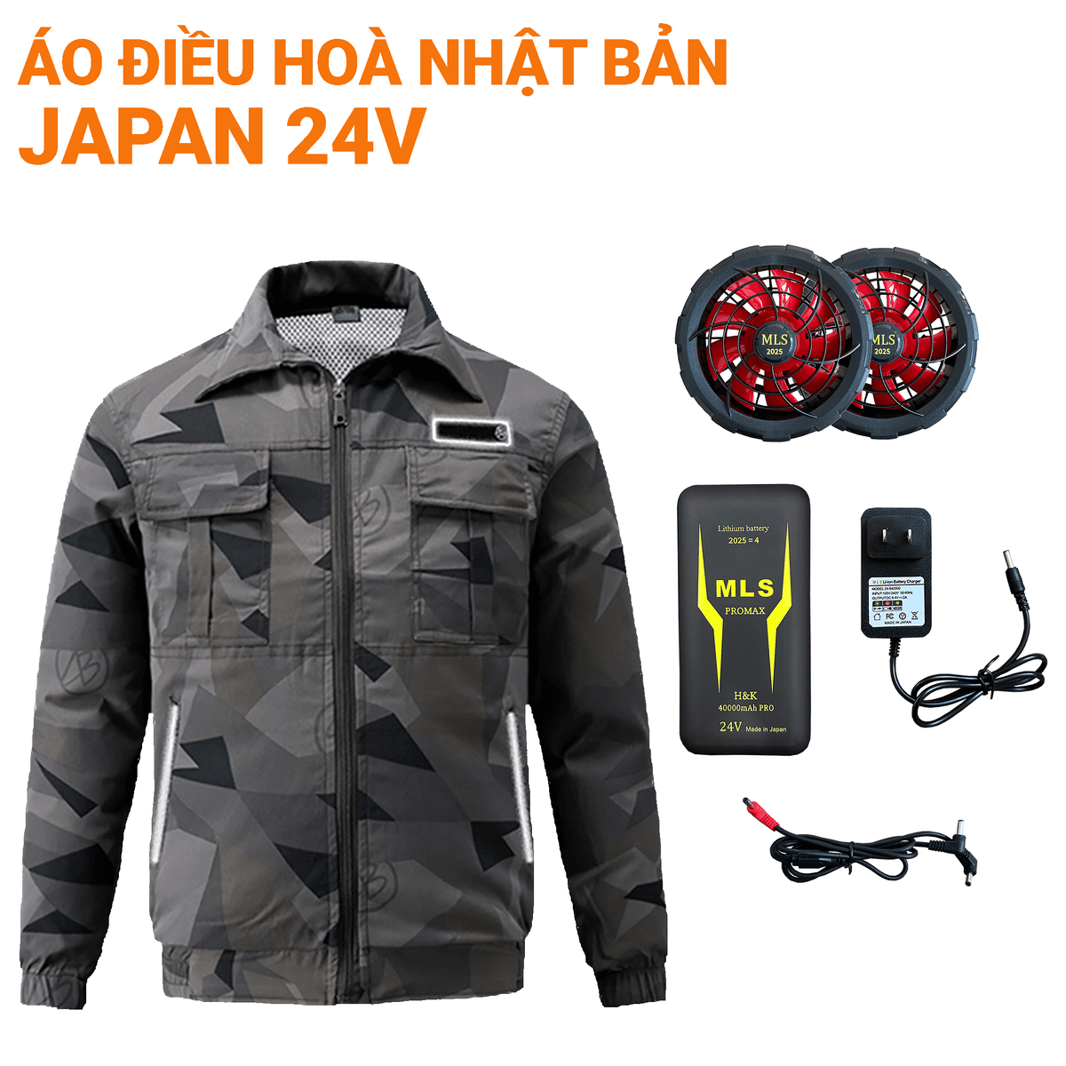 Áo điều hoà Nhật Bản MLS cao cấp 24V — badge uy tín cửa hàng