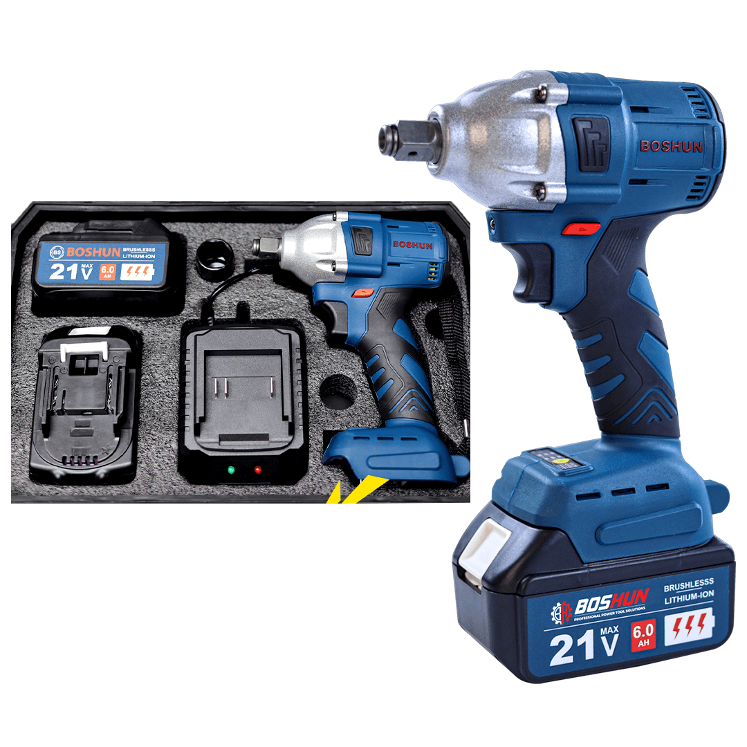 Máy siết bulong pin Boshun BS-IW330N (330N.m) - Chân pin phổ thông M21 — badge uy tín cửa hàng
