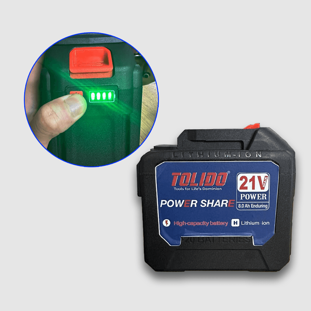 Quạt tích điện dùng pin Lithium Boshun BS-Q1203 - Đường kính 8 inch (Chân pin phổ thông) — PIN LITHIUM 20 CELL