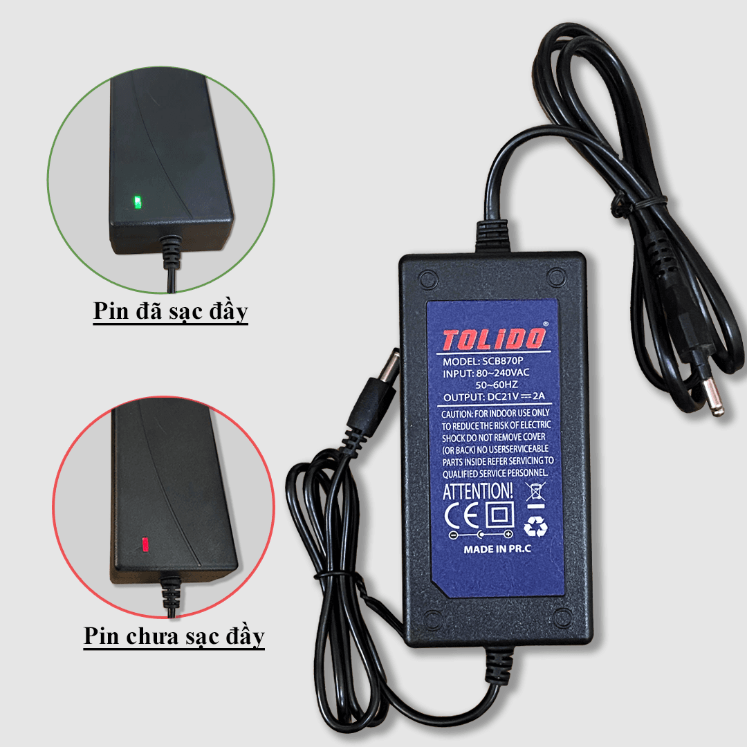 Quạt tích điện dùng pin Lithium Boshun BS-Q1203 - Đường kính 8 inch (Chân pin phổ thông) — SẠC NHANH 220V