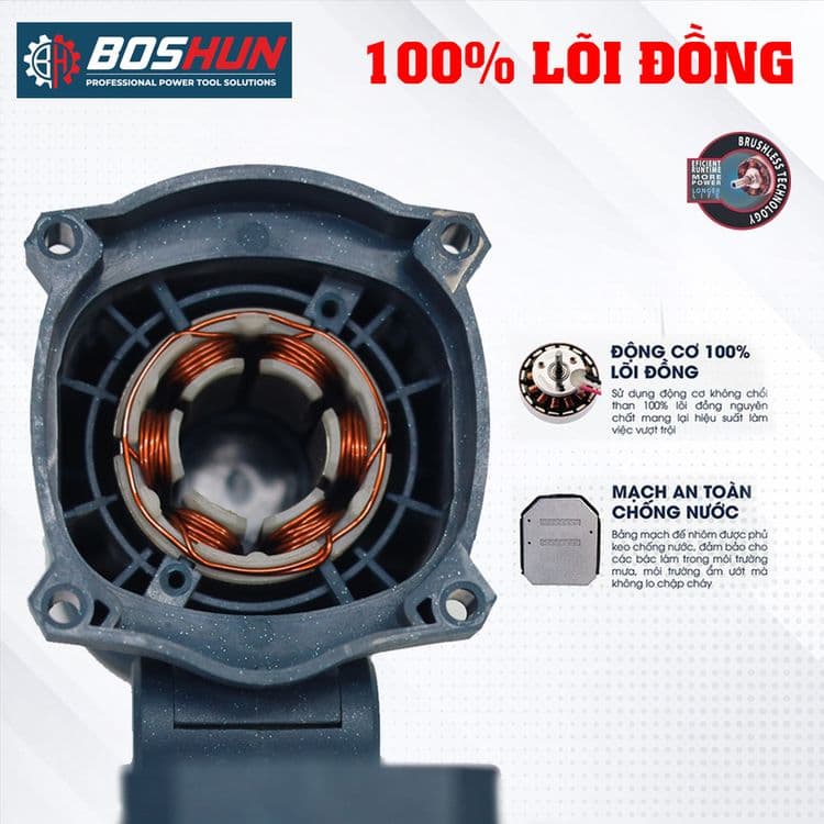 Máy khoan búa pin Boshun BS-RH2802BL - Chống rung AVS, Chống lật cổ tay — - RH2802BL,là một sản phẩm đến từ thương hiệu BOSHUN - thươn (2)