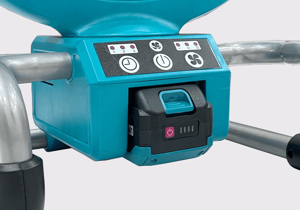 Quạt tích điện TOLIDO 21V, quạt dùng pin hoặc cắm điện, 3 cấp độ gió, chân pin phổ thông. — SỬ DỤNG PIN LITHIUM (1)