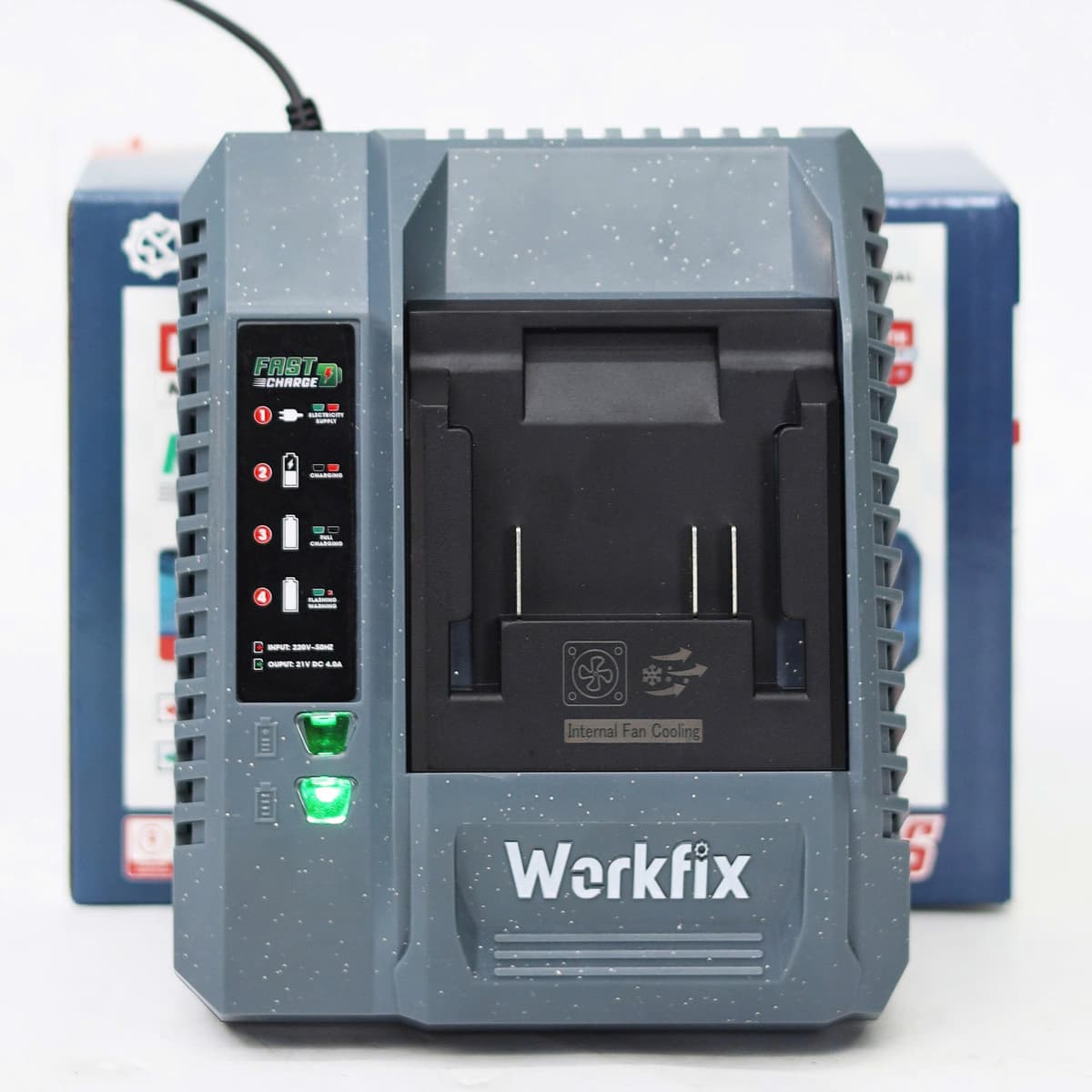 Bàn Sạc Nhanh WORKFIX 4A, Có Quạt Tản Nhiệt
