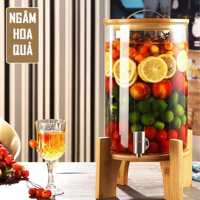 Bình thủy tinh chịu nhiệt cao cấp - Ngâm hoa quả - Detox - Bình Đựng Nước — NGÂM NƯỚC HOA QUẢ GIẢI KHÁT