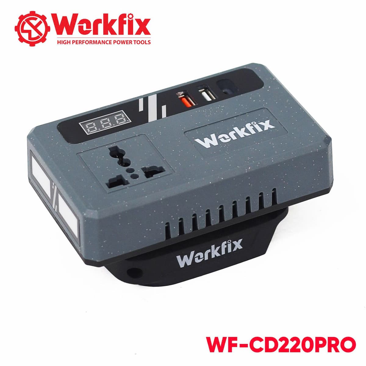 Bộ chuyển đổi nguồn nâng cấp 2 đèn Workfix WF-CD220PRO, Dùng cho đèn, quạt, ti vi, máy