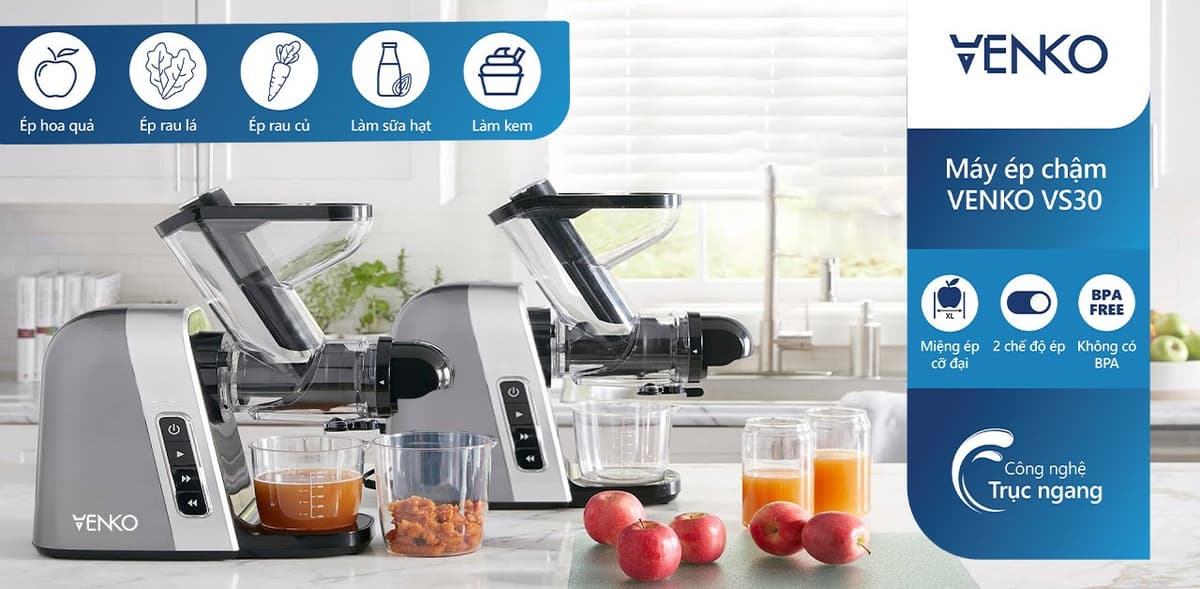 Máy Ép Venko - Máy Ép Chậm Trục Ngang Venko VS30 — MÁY ÉP CHẬM TRỤC NGANG ĐA NĂNG VENKO VS30