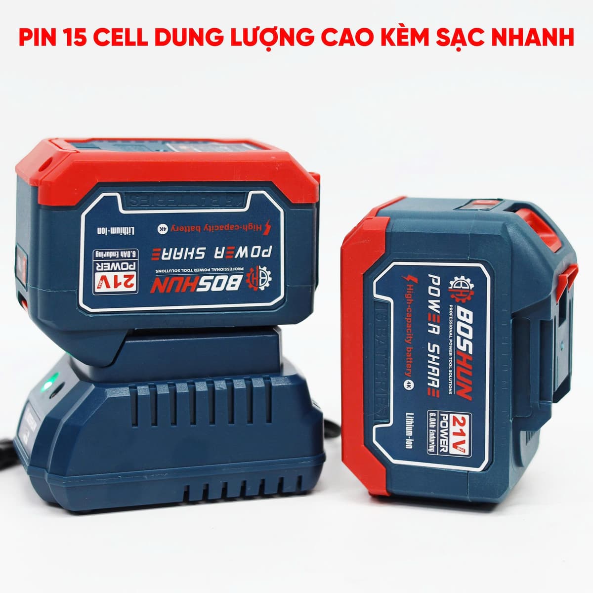 Combo 3in1 Mài, Khoan, Siết Bulong Pin Boshun BS-CB03PCS — PIN SẠC DUNG LƯỢNG LỚN