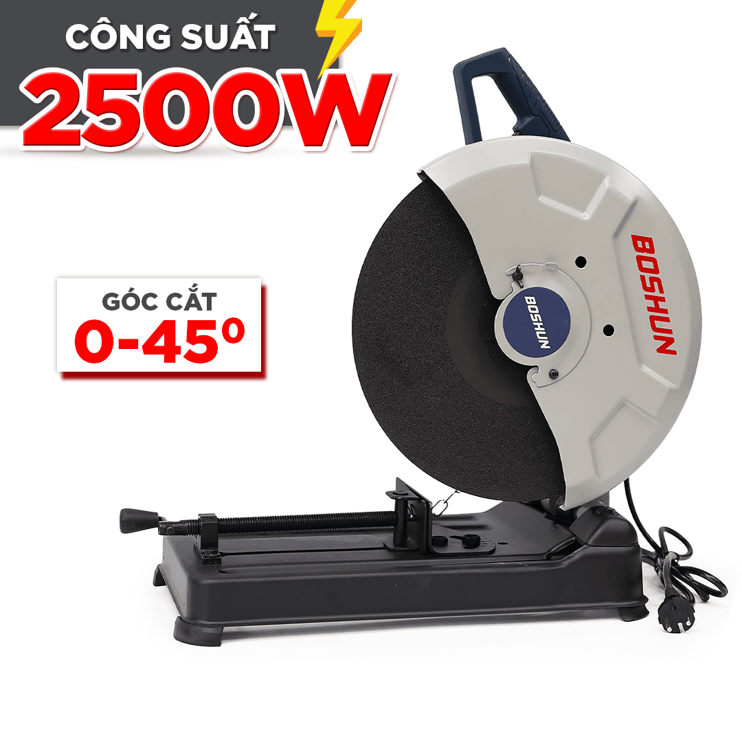 Máy Cắt Sắt Boshun BS-CS2500W Lõi Đồng, Công Suất 2500w Thiết Kế An Toàn, Tặng Kèm Lưỡi Cắt