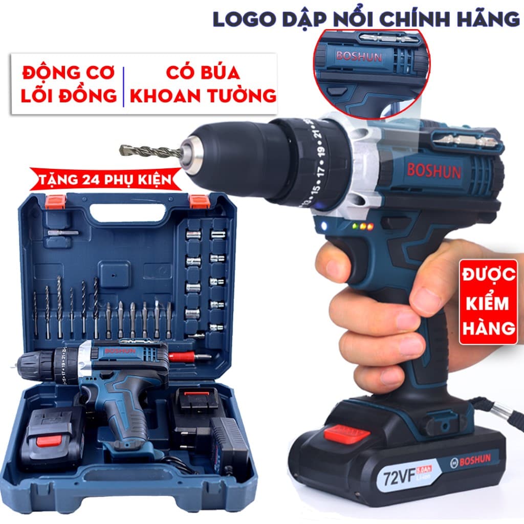 Máy khoan pin Boshun BS-7210MB - image 1
