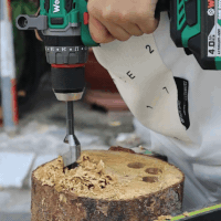 Máy Khoan Pin WORKFIX WF-ID13100AK Lực 100N Chuyên Rút Lõi, Khoan Tường, Bắn Vít, Không Chổi Than — KHOAN GỖ