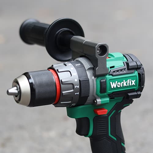 Máy Khoan Pin WORKFIX WF-ID13100AK Lực 100N Chuyên Rút Lõi, Khoan Tường, Bắn Vít, Không Chổi Than — TAY CẦM PHỤ