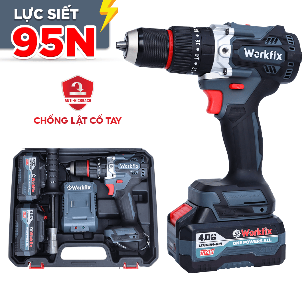 Máy khoan pin Workfix WF-ID1395BL - image 1