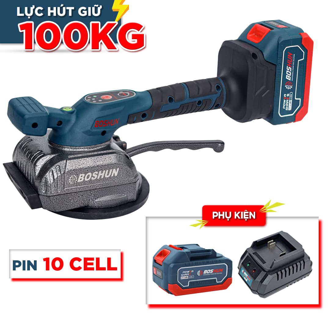 Máy Ốp Lát Gạch Sàn Siêu Khỏe BOSHUN BS-RG63PRO - Máy Lát Gạch Men - Ốp Gạch Tiện Dụng - Chính Hãng Bảo Hành 12TH