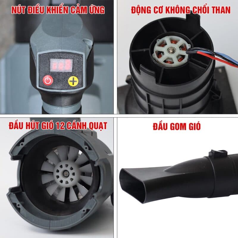 Máy Thổi Workfix 3 Tốc WF-LB03BL Chuyên Thổi Lá, Bụi, Rác - Công Suất 1000W Siêu Khỏe - Động Cơ Không Chổi Than - Workfix Chính Hãng — THIẾT KẾ CAO CẤP TỪNG CHI TIẾT