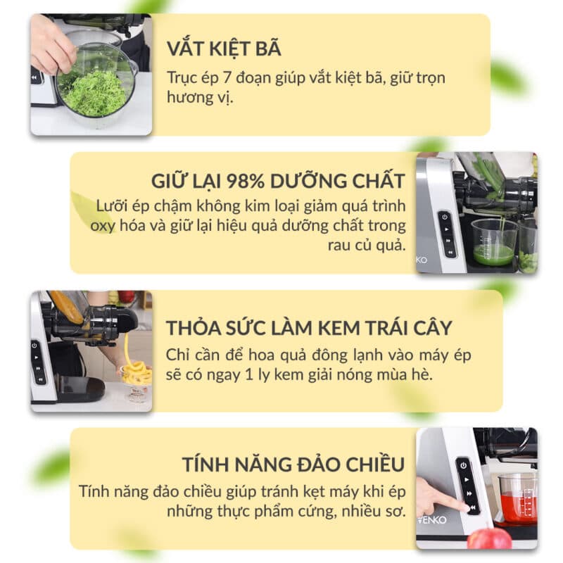 Máy Ép Venko - Máy Ép Chậm Trục Ngang Venko VS30 — Mô tả sản phẩm