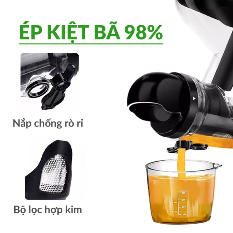 Máy Ép Venko - Máy Ép Chậm Trục Ngang Venko VS30 — ÉP KIỆT BÃ TỚI 98%