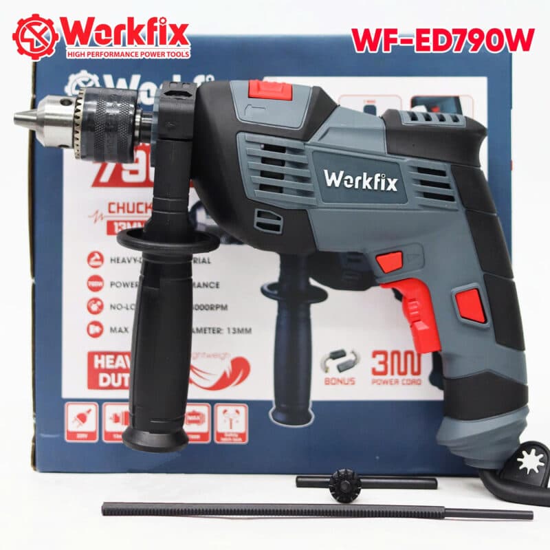 Máy khoan bê tông Workfix WF-ED790W, khoan 3 chức năng cực mạnh zMáy khoan bê tông Workfix WF-ED790W, khoan 3 chức năng cực mạnh z — CÔNG SUẤT LỚN 790W