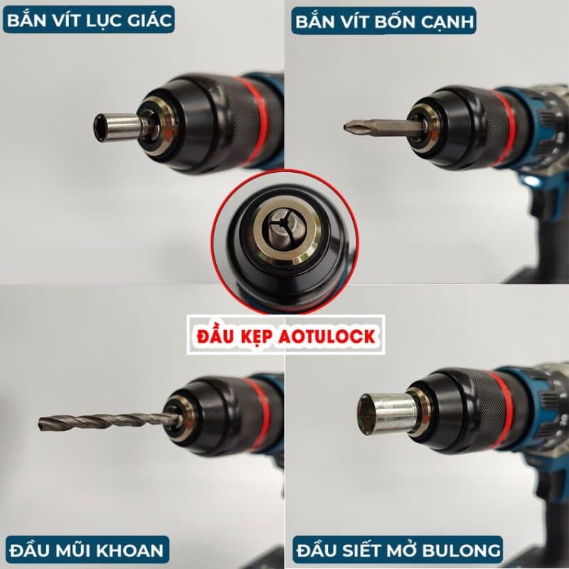 Máy khoan pin Boshun BS-ID135ATC pin 15 Cell, Có Anti-Kick Back, Chuyên khoan bê tông, Khoan tường, sắt, gỗ — ỨNG DỤNG