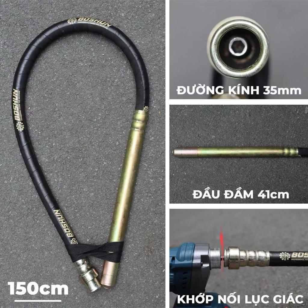 Máy Đầm Dùi Bê Tông Pin Boshun BS-MDD35BL - Chuyên Đầm Dùi, Nén Bê Tông, Bảo Hành Chính Hãng 12 Tháng — LÀM MÁT TỰ ĐỘNG