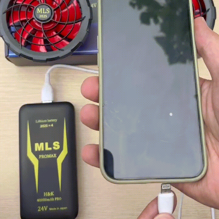 Áo điều hoà Nhật Bản MLS cao cấp 24V — USB ĐIỆN THOẠI SẠC NHANH 3.0