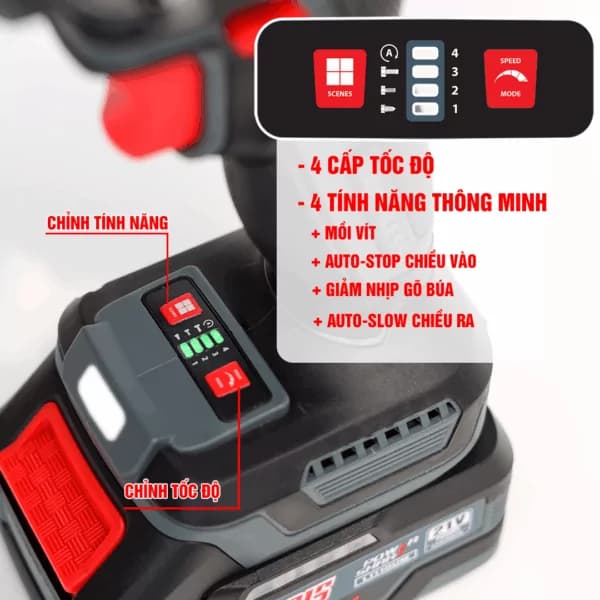 Máy siết bulong pin Workfix WF-IW550PRO (550N.m) - Mở ốc ô tô, xe máy — TỐI ƯU TỪNG CHI TIẾT (4)