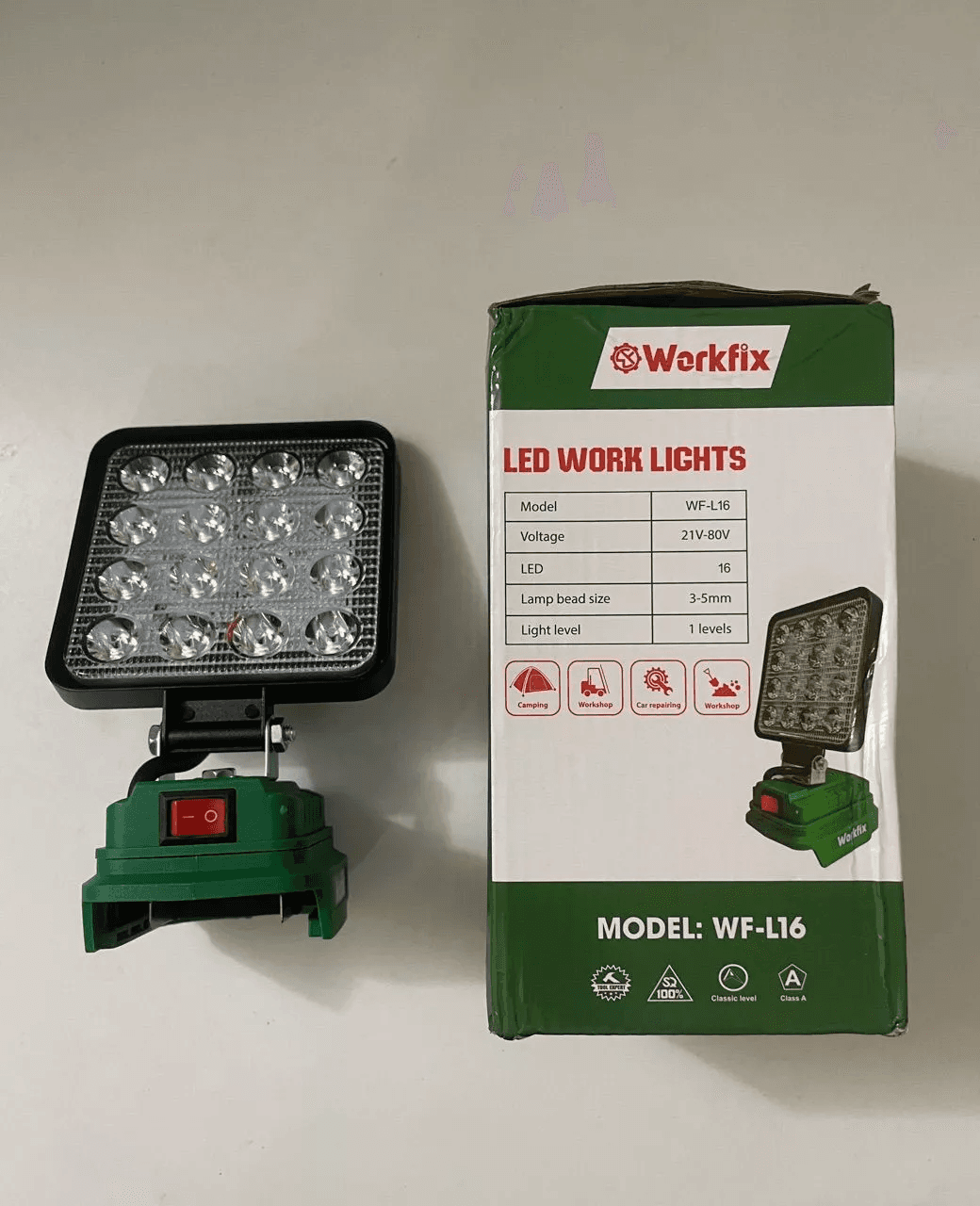 Đèn LED chạy pin chân phổ thông Workfix WF-L16, 16 bóng led dùng liên tục trong nhiều giờ — ảnh đánh giá khách hàng 3