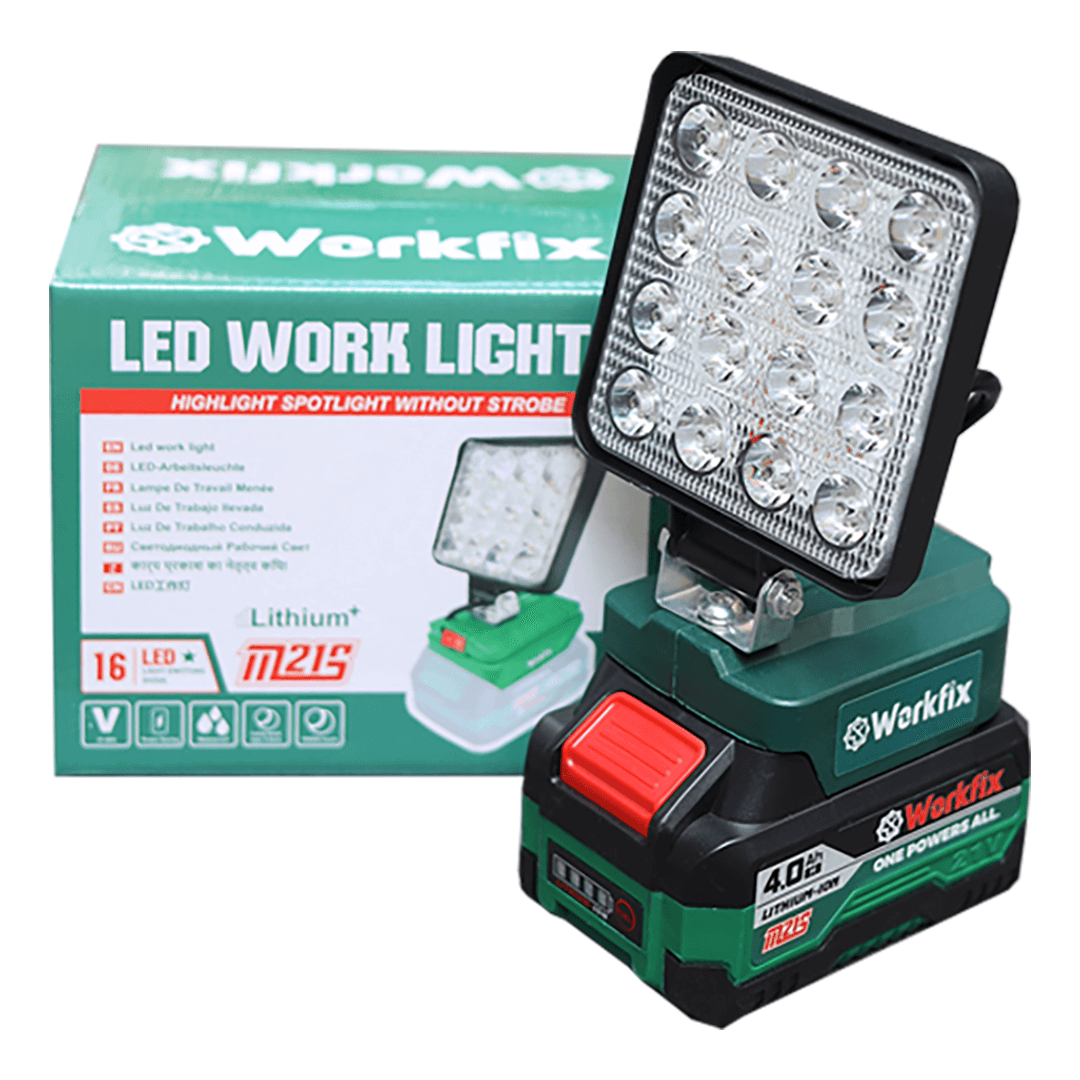 Đèn LED chạy pin chân phổ thông Workfix WF-L16, 16 bóng led dùng liên tục trong nhiều giờ — badge uy tín cửa hàng