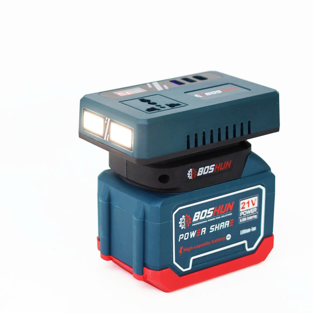 Bộ chuyển đổi nguồn điện Boshun BS-CD220PRO, Bản nâng cấp có đèn - 1 phích cắm