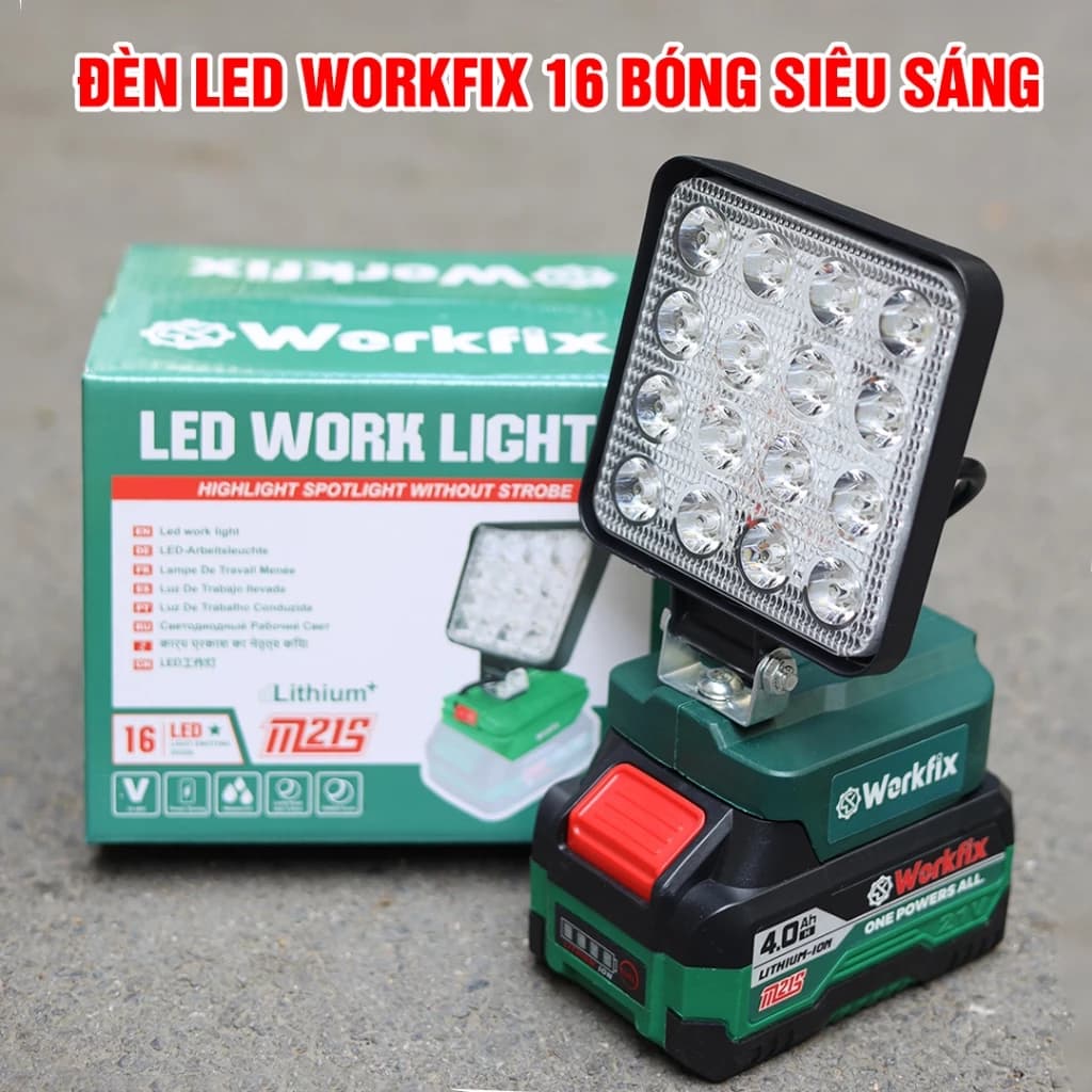 Bóng đèn LED Chạy pin máy khoan WORKFIX WF-L16, 16 Bóng LED Chân Pin Phổ Thông - image 1