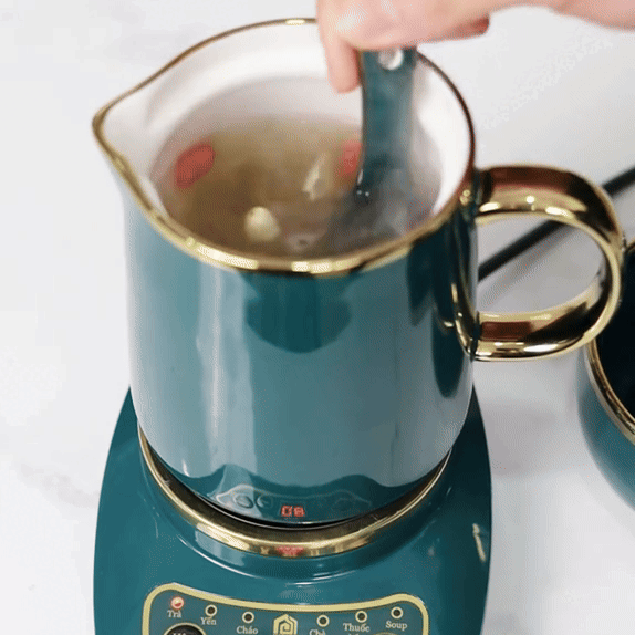 Cốc hầm, Cốc chưng yến Venko VK-CH568 đa năng cao cấp - Kèm đế điện - Nấu cháo, pha trà, cafe, sữa - Tặng kèm bộ bình trà hoặc bát thìa - Bảo hành 12 tháng — CHƯNG YẾN
