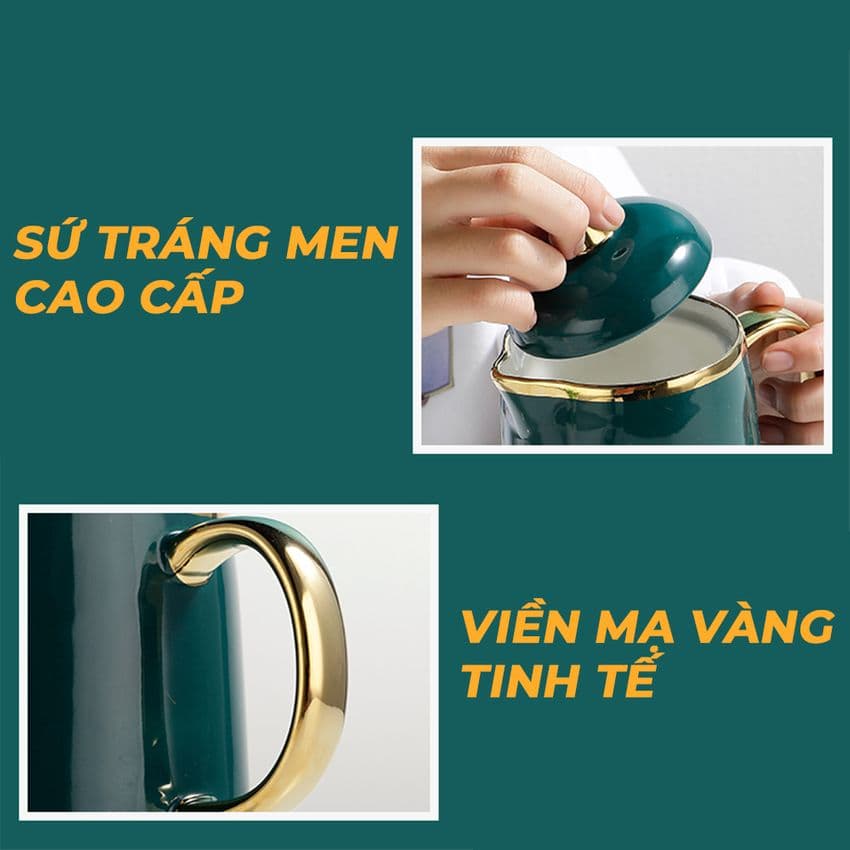 Cốc hầm, Cốc chưng yến Venko VK-CH568 đa năng cao cấp - Kèm đế điện - Nấu cháo, pha trà, cafe, sữa - Tặng kèm bộ bình trà hoặc bát thìa - Bảo hành 12 tháng — THÂN CỐC SỨ NGỌC