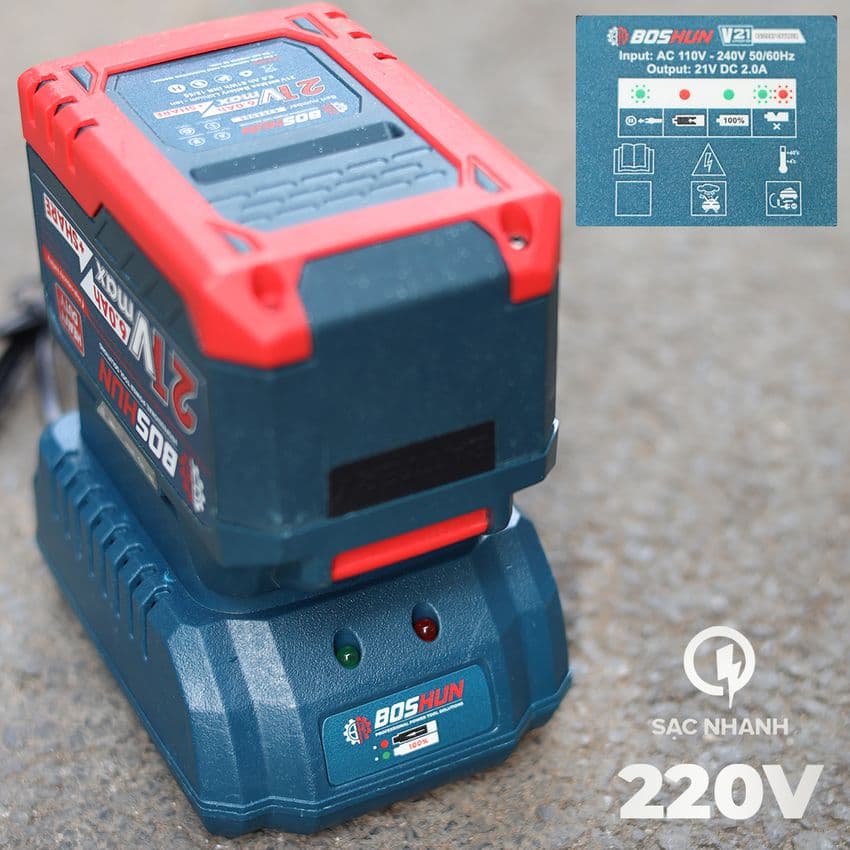 MÁY MÀI GÓC CHẠY PIN BOSSUN BS-AG7800BL, ĐỘNG CƠ KHÔNG CHỔI THAN, 13 CẤP TỐC ĐỘ, CHỐNG SỐC ĐÁ — SẠC NHANH TRONG 1 GIỜ