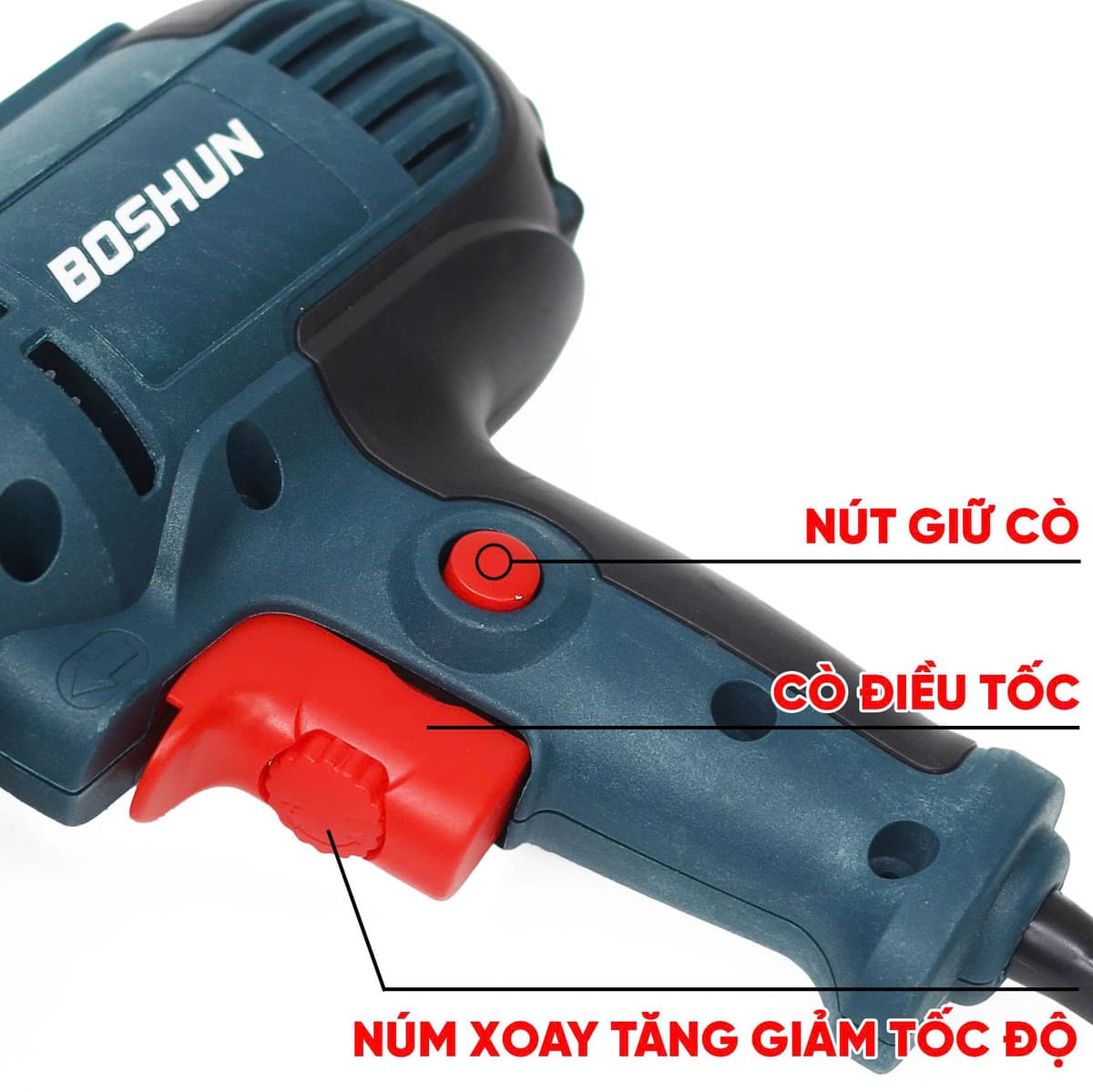 Máy đánh bóng cầm tay BOSHUN BS-GV6100 - Tặng phớt lông cừu và mút - Công suất 700W — ĐIỀU TỐC DỄ DÀNG
