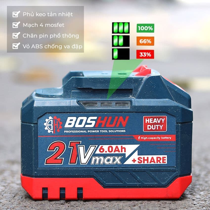 MÁY MÀI GÓC CHẠY PIN BOSSUN BS-AG7800BL, ĐỘNG CƠ KHÔNG CHỔI THAN, 13 CẤP TỐC ĐỘ, CHỐNG SỐC ĐÁ — PIN 15CELL DUNG LƯỢNG LỚN