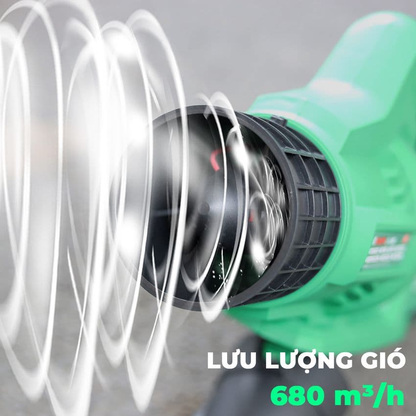 Máy Thổi Bụi / Thổi Lá Dùng Pin Workfix WF-TL680M Công Suất Lớn, Chân pin phổ thông, Bảo hành chính hãng — QUẠT LÀM MÁT CÔNG NGHỆ CAO