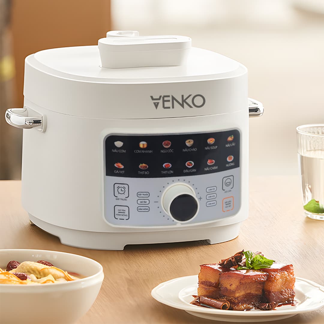 Nồi áp suất VENKO 4L13 - Núm vặn cơ 13 chức năng Ninh hầm xào nấu lẩu Lòng nồi INOX 304 - image 1