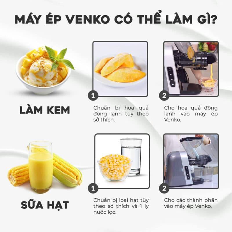 Máy Ép Venko - Máy Ép Chậm Trục Ngang Venko VS30 — Mô tả sản phẩm