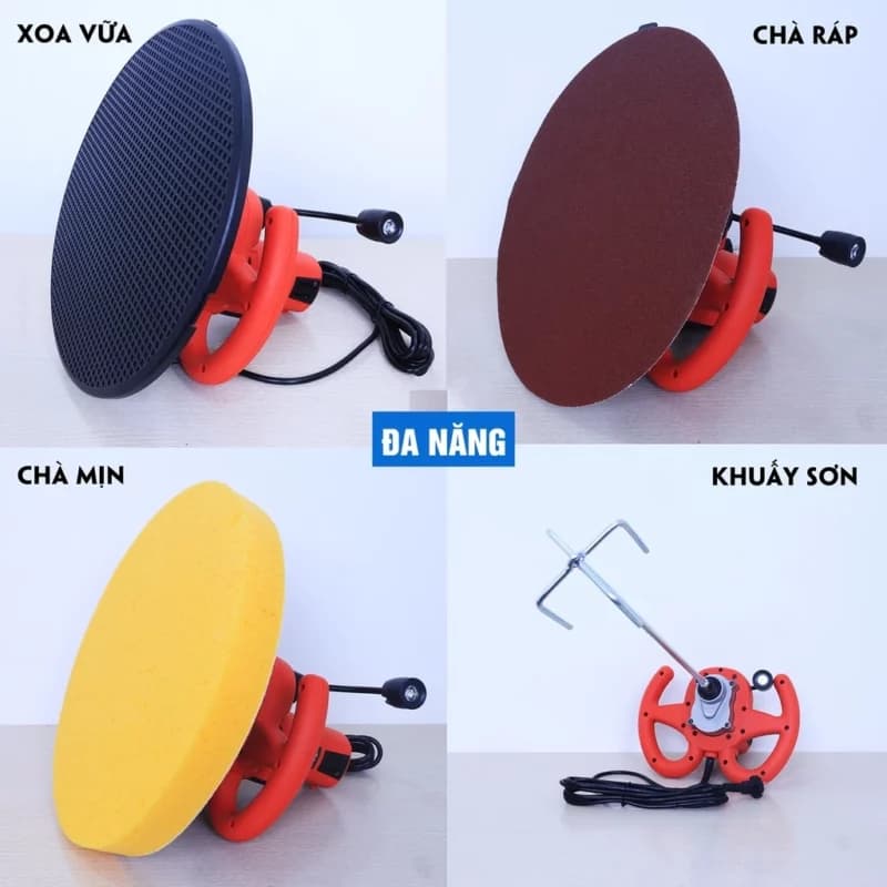 Máy Xoa Vữa Chát Tường BOSHUN BS-XV1680, Công Suất 1680W - 6 Tốc Độ - Xoa Vữa, Khuấy Sơn, Chà Nhám — ĐA NĂNG