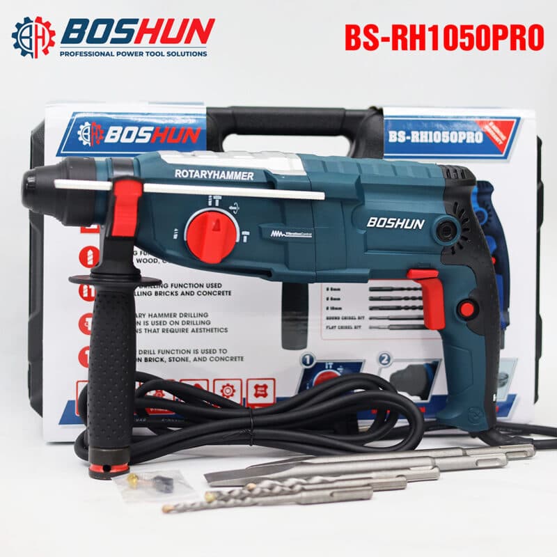 Máy khoan bê tông điện BOSHUN BS-RH1050PRO - 3 Chức Năng - 100% LÕI ĐỒNG — MÁY KHOAN BÊ TÔNG 3 CHỨC NĂNG