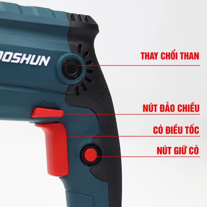 Máy khoan bê tông điện BOSHUN BS-RH1050PRO - 3 Chức Năng - 100% LÕI ĐỒNG — CHUẨN 100% LÕI ĐỒNG