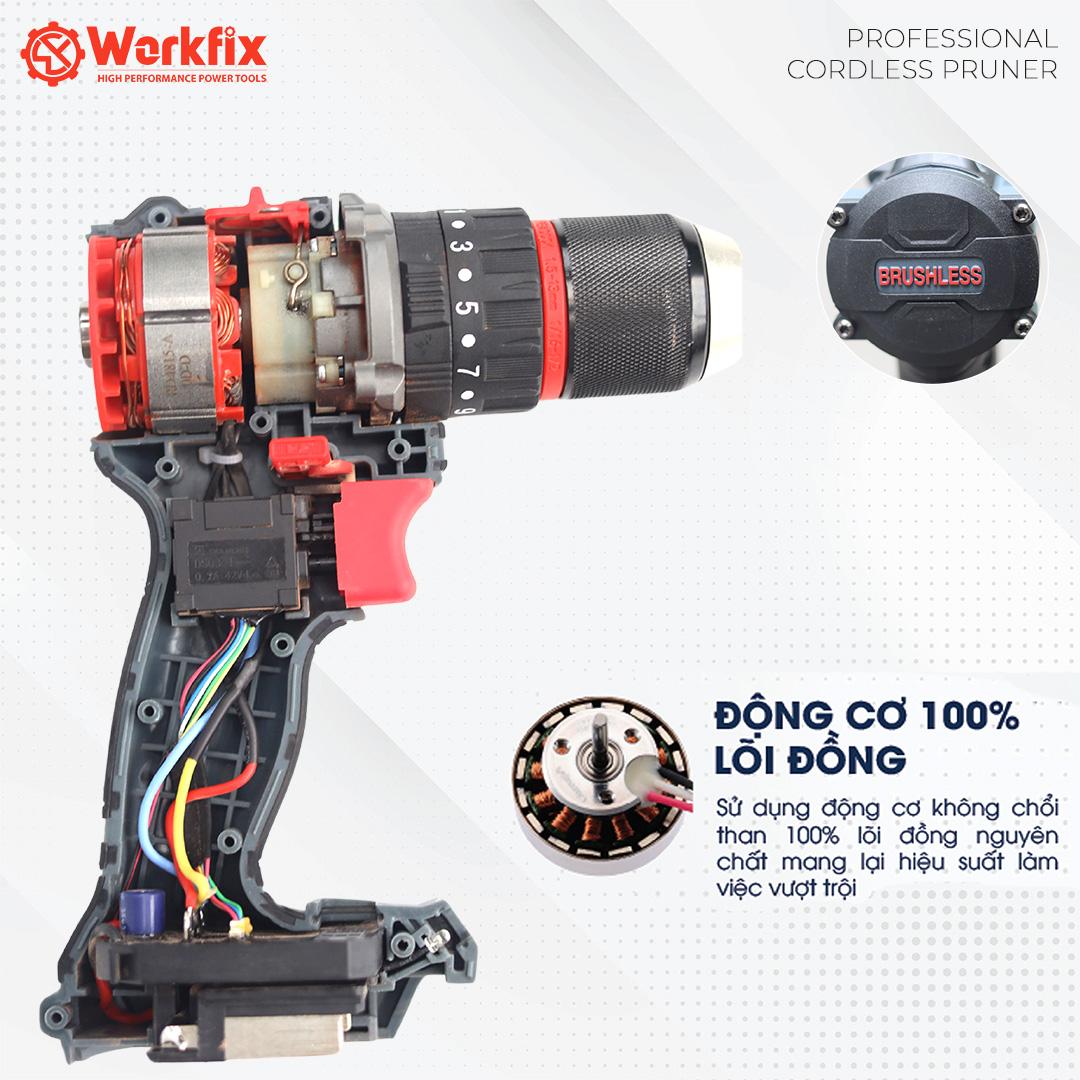 Máy khoan pin Workfix WF-ID1370N (70N.m) - Đầu kẹp 13mm, 2 Pin 10 Cell — - ID1370N là một sản phẩm đến từ thương hiệu WORKFIX - thươn (2)