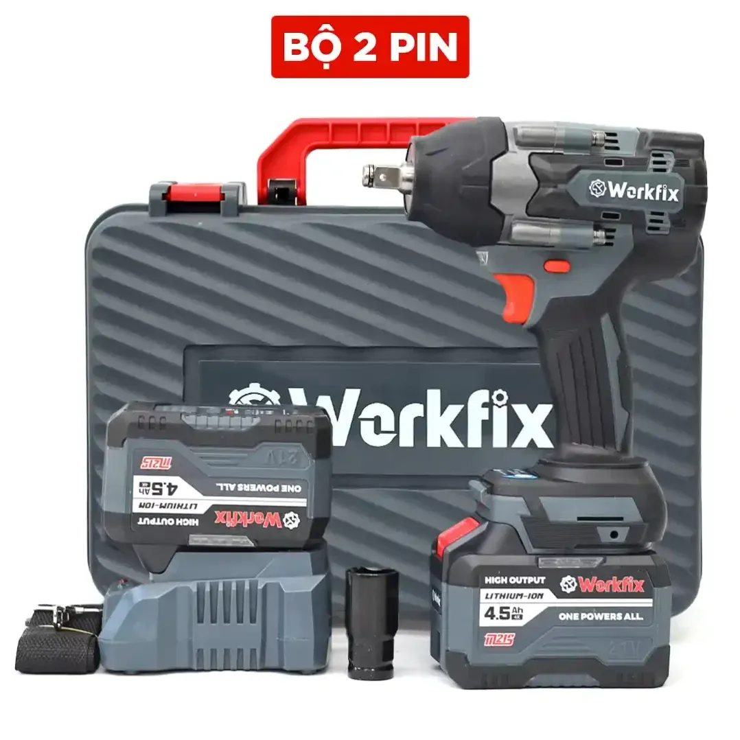 Máy siết bulong pin Workfix WF-IW780N (780N.m) - Đầu bulong 1/2 inch