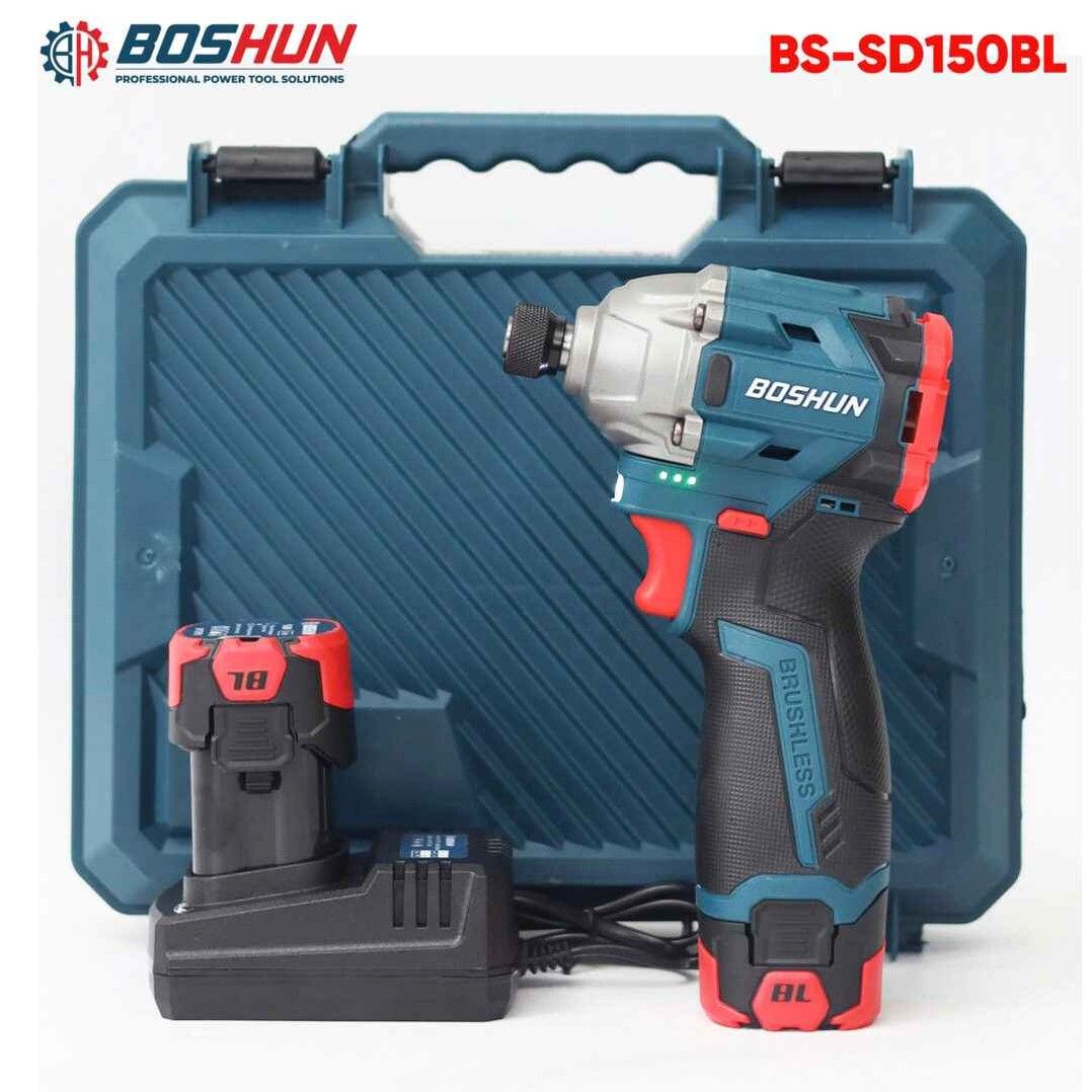 Máy bắt vít pin Boshun BS-SD150BL (150N.m) - Chuyên nhôm kính, làm mộc