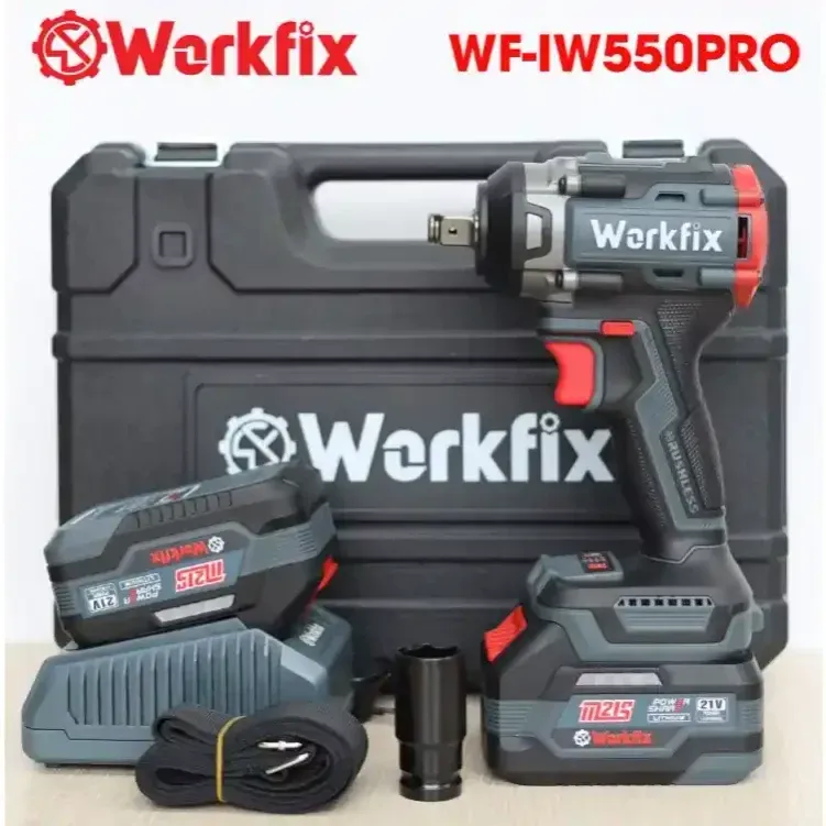 Máy siết bulong pin Workfix WF-IW550PRO (550N.m) - Mở ốc ô tô, xe máy
