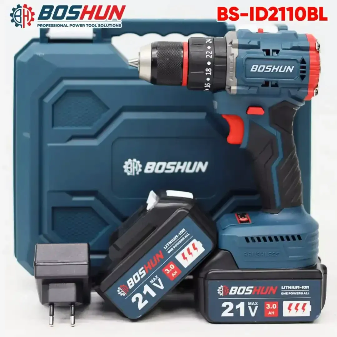 Máy khoan pin Boshun BS-ID2110BL (55N.m) - Đầu kẹp Autolock 10mm