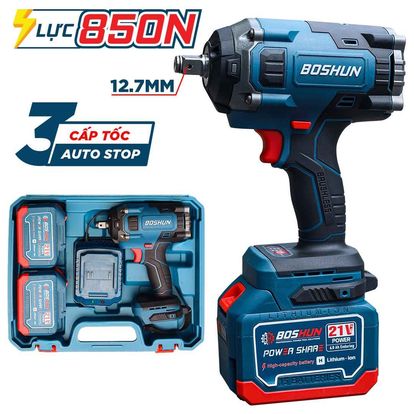 Máy Siết Bulong Boshun BS-IW850N, Lực siết 850N.m, Đầu 1/2 Inch Mở Ốc 36mm