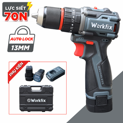 Máy khoan pin Workfix WF-ID1613BL,  Đa năng Bắt vít – Khoan – Búa 