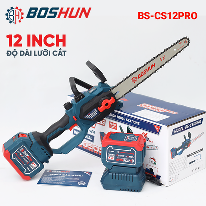 Máy cưa cầm tay 12 inch Boshun BS-CS12PRO, màn hình led hiện đại
