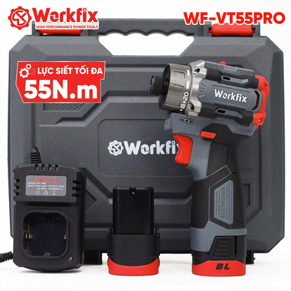 Máy chuyên vít cấp trượt Workfix WF-VT55PRO lực 55N, đầu gài vít 1/4 inch