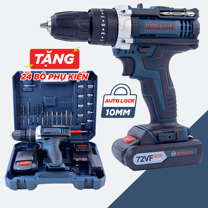 Máy khoan pin 3 chức năng Boshun BS-7210MB